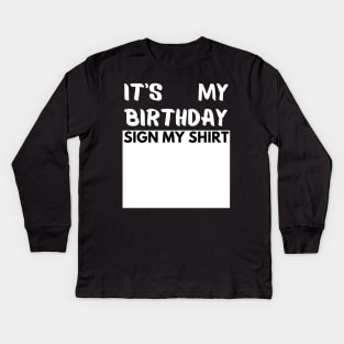 Birthday shirt Kids Long Sleeve T-Shirt